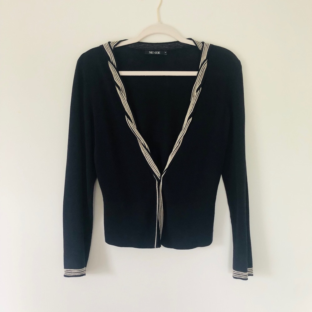 Nic + Zoe Blue & White Cardigan